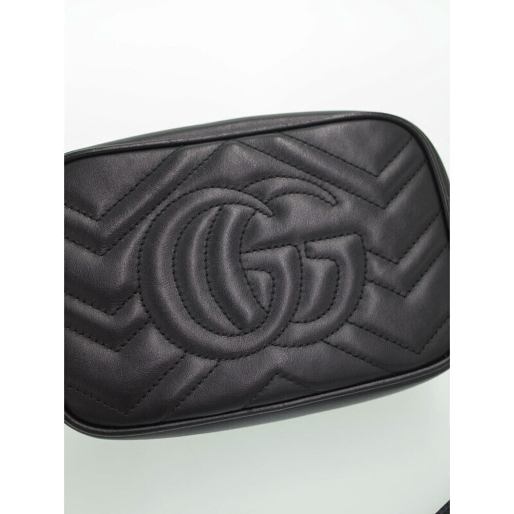 Gucci Quilted Marmont GG Black Bag Shoulder - Picture 9 of 9